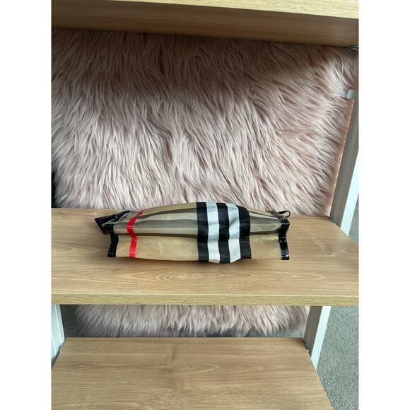 Fashion Make Up Plaid Pouch Vinyl Plastic EUC - Picture 3 of 5